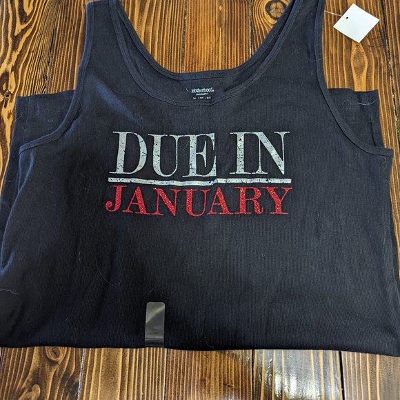 NWT Motherhood Maternity Due in January Tank - Picture 6 of 6